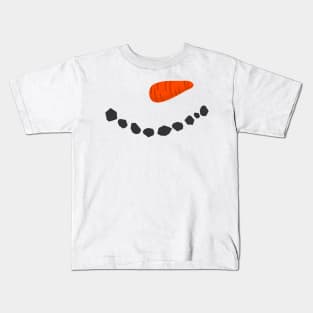 kawaii Snoman Face Kids T-Shirt